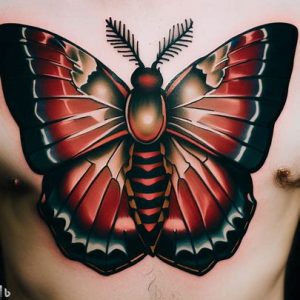American-Traditional-Moth-Tattoo-design-for-women