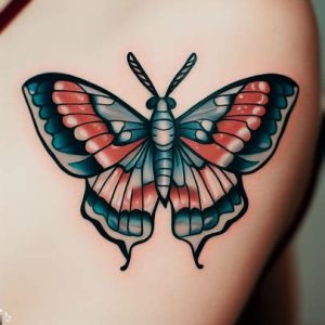 American-Traditional-Moth-Tattoo-feminine