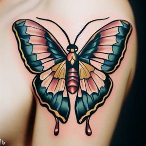American-Traditional-Moth-Tattoo-feminine-idaes