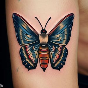 American-Traditional-Moth-Tattoo--for-foot