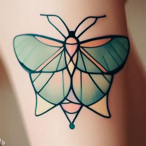 Geometric-Luna-Moth-tattoo-for-girls