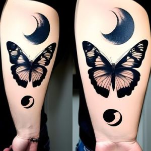 Hand-moth-and-moon-tattoo-design