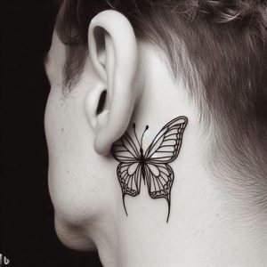 fine-line-butterfly-tattoo-behind-the-ear-for-boys