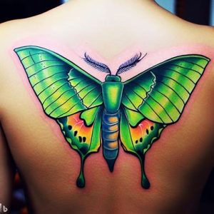 green-and-yellow-luna-moth-tattoo