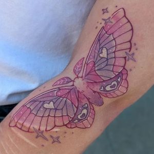 pink-luna-moth-tattoo