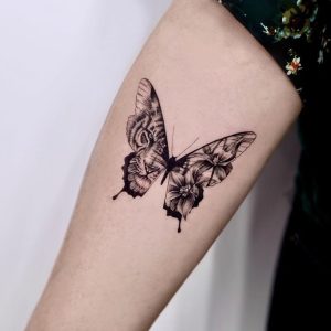 tiger-butterfly-tattoo-for-girls