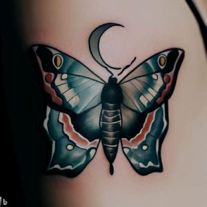 traditional-moth-and-moon-tattoo-ideas