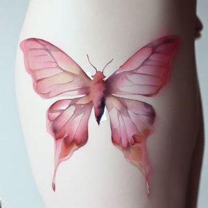 watercolor-Rosy-Maple-Moth-tattoo