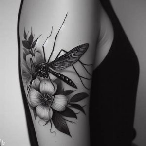 Black-Mosquito-Tattoo-for-girl