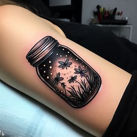 Firefly Jar Tattoo For All The Childhood Memories on hand