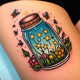 Firefly Jar Tattoo For All The Childhood