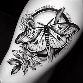Firefly Tattoo with Luna Moth