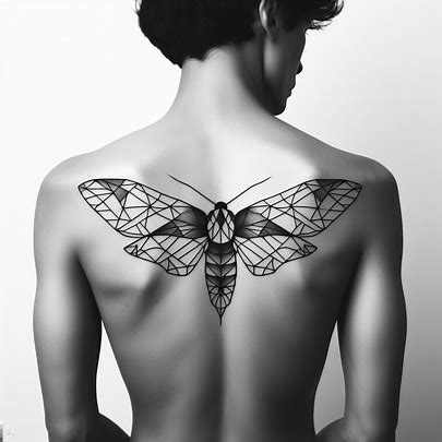The Art Of Geometric Moth Tattoos
