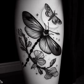 Popular Firefly Tattoo with Luna Moth