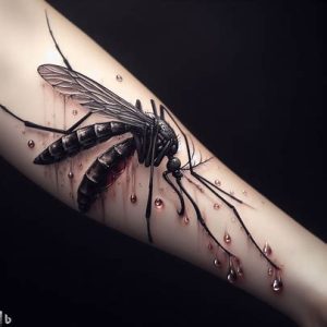 Realistic Mosquito Tattoo