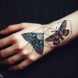 hand-Geometric-Moth-Tattoos-with-butterfly-tattoo