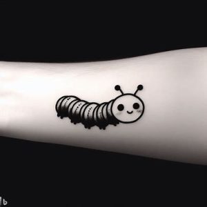 Animated Caterpillar Tattoo for hand