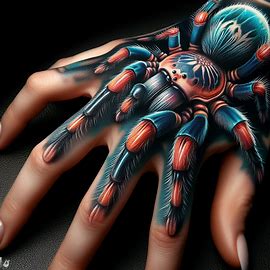 Colorful-spider-tattoo-for-hand