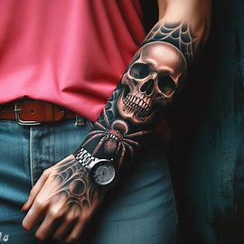 Skull-Spider-Tattoo-Design