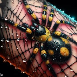 Yellow-spider-web-tattoo