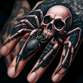 amazing-spider-skull-tattoo-ideas-for-girls