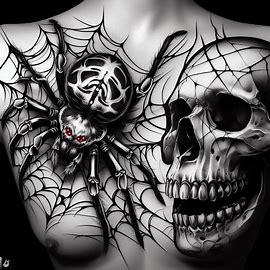 chest-spider-skull-tattoo