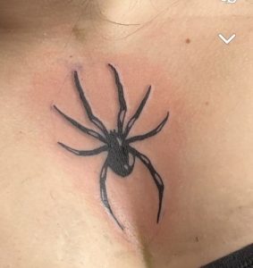 chest-spider-tattoo-design