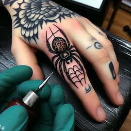 hand-tattoo-spider-tattoo-design