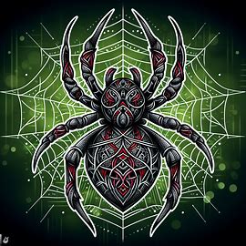 red-black-traditional-spider-tattoo