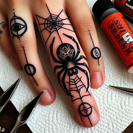 traditional-spider-tattoo-black-for-women