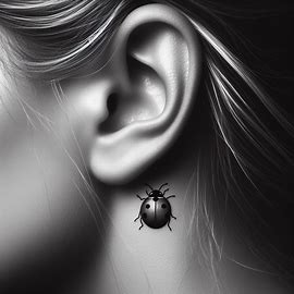 Ladybug-Tattoo-Behind-the-Ear-for-girls