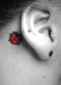 Ladybug-Tattoo-Behind-the-Ear-meaning