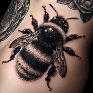 Black-and-Grey-Bumblebee-Tattoo