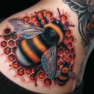 Bumblebee-with-Honeycomb