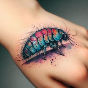 Watercolor-flea-tattoo-design-for-girls