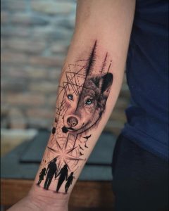 colorful-wolf-tattoo