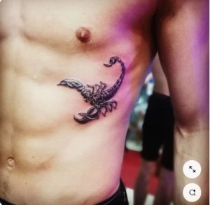 scorpion tattoo design for ribcage