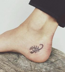 scorpion tattoo design on ankle