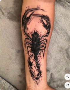 scorpion tattoo on forarm