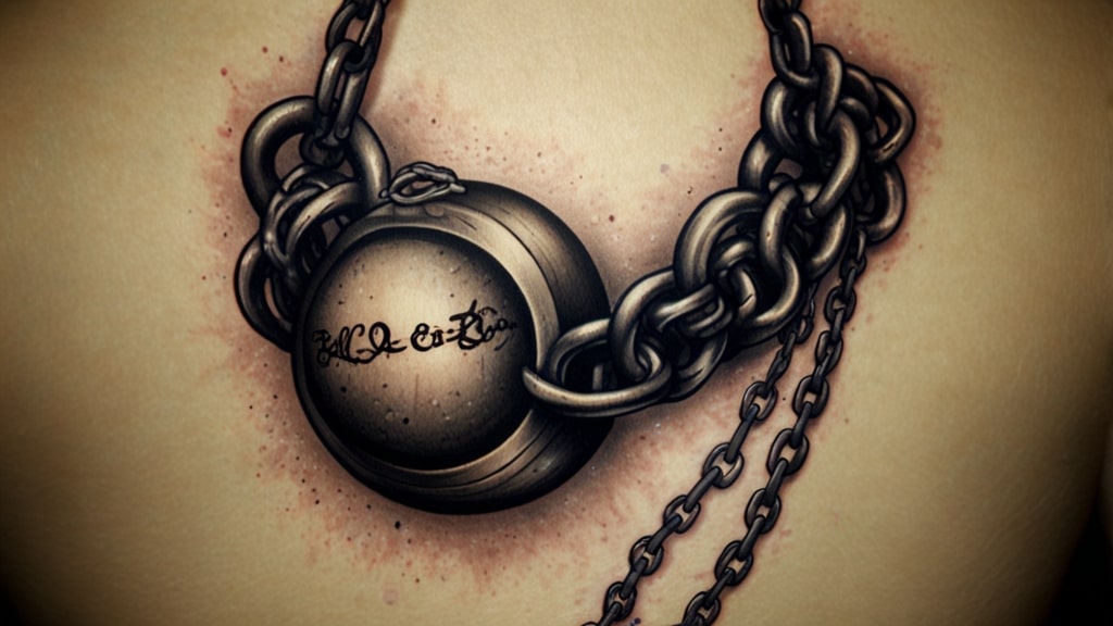 Ball and Chain Tattoo