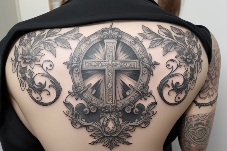 Cross in Baroque Frame