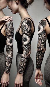 Delicate fine line arm tattoo