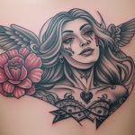 Feminine Traditional Tattoo Timeless Beauty on Skin