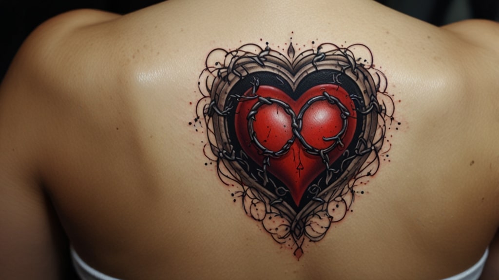 Heart Chain Tattoo