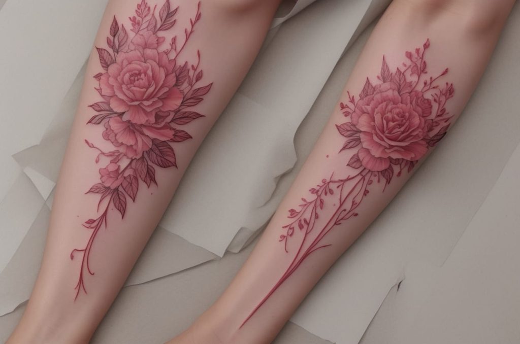 January – Carnation Birth Flower Tattoo