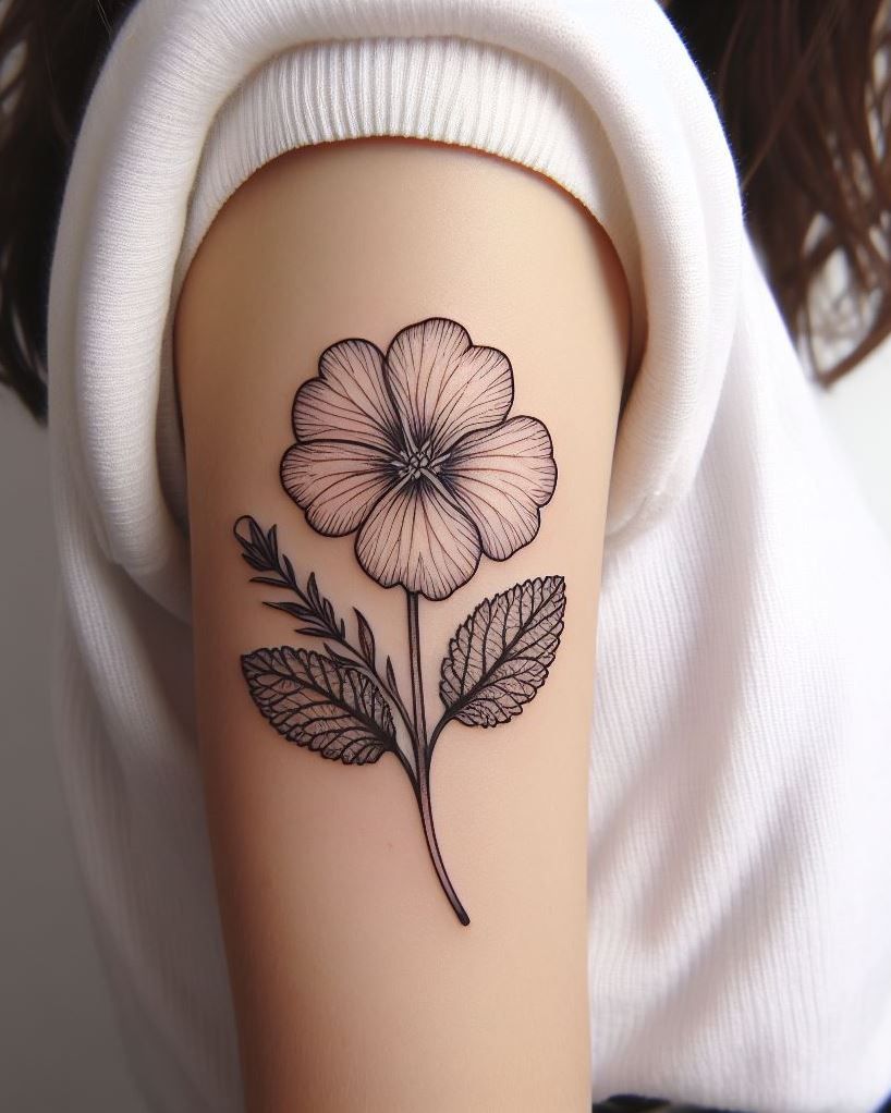 february birth flower tattoo