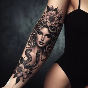 medusa tattoo deasign for girls