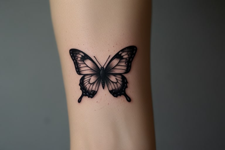 Butterfly New Year Tattoo