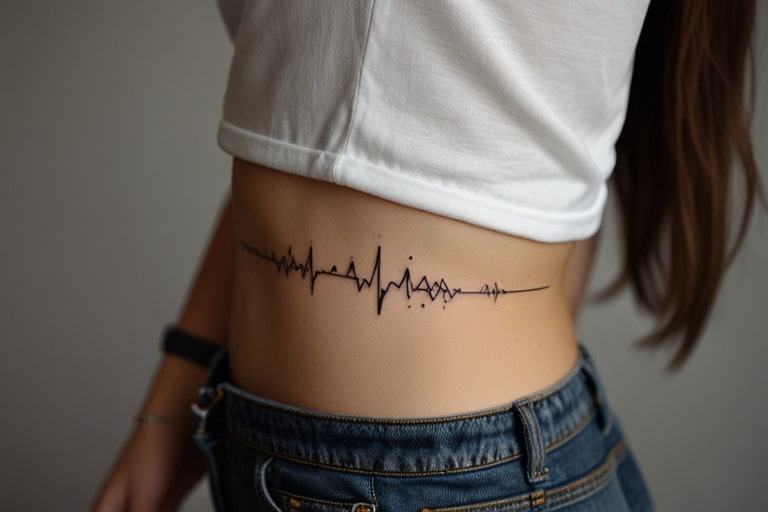 Heartbeat Line Tattoo