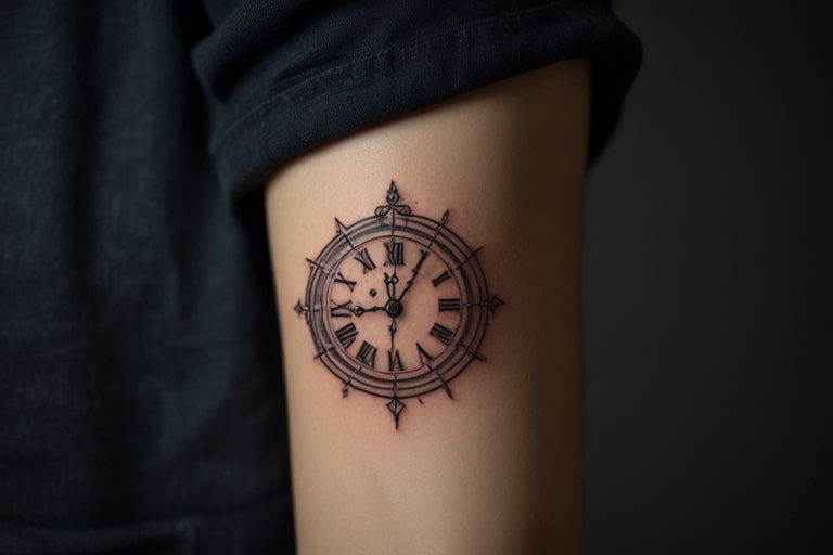 Midnight Clock Tattoo